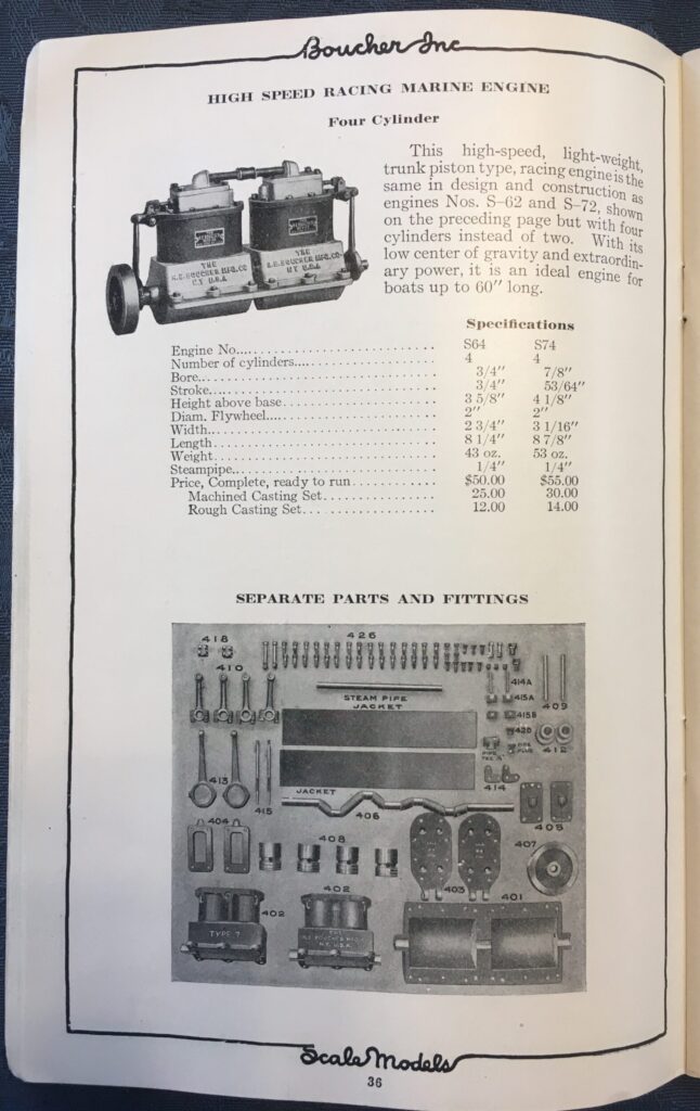 Boucher, S64 & S74 Catalog Page